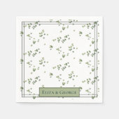 Das Thema Grüne Wälder in einer Hochzeit Serviette (Vorderseite)