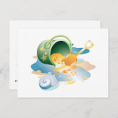 Das Thema Hochzeiten am Strand speichern Ankündigungspostkarte (Vorne/Hinten)