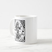 Das Thema Hunde Mama im Tarot Kaffeetasse (Vorderseite Links)