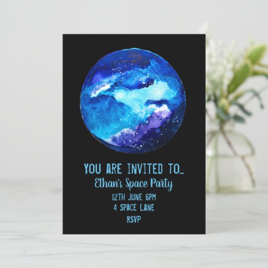 Das Thema "Kid's Space" - Einladung (Stehend Vorderseite)