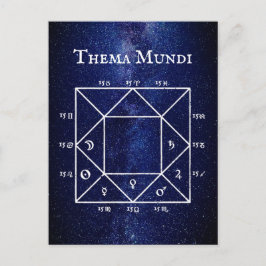 Das Thema Mundi: Weltes astrologisches Nataldiagra Postkarte