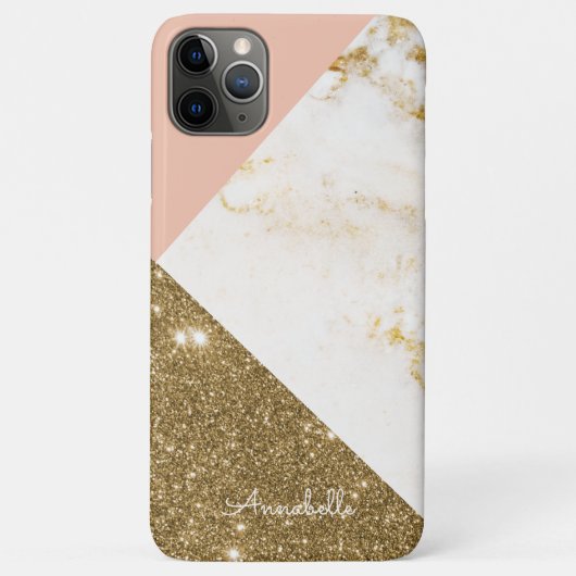 Das Thema Rosa und Gold-Marmor Case-Mate iPhone Hülle (Rückseite)
