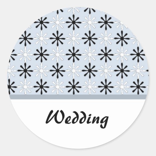 Das Thema Schwarz, Weiß und Blau Runder Aufkleber (Vorderseite)