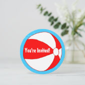 Das Thema Schwimmbad ist nach Party Einladungen au (Stehend Vorderseite)