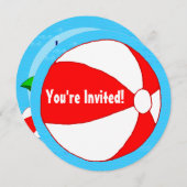 Das Thema Schwimmbad ist nach Party Einladungen au (Vorne/Hinten)