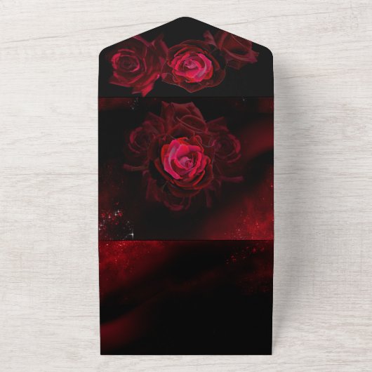 Das Thema "Weiß Rot und Schwarz" All In One Einladung (Außenbereich)