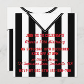 Das Themed Party von Soccer Jersey lädt zum Templa Einladung (Vorne/Hinten)