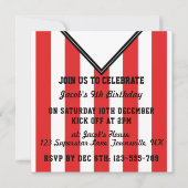 Das Themed Party von Soccer Jersey lädt zum Templa Einladung (Vorderseite)