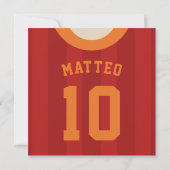 Das Themed Party von Soccer Jersey lädt zum Templa Einladung (Rückseite)