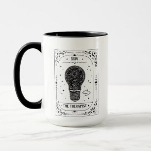 Das Therapist-Tarotkarten-Mug Schwarzes Mug-Gesche Tasse