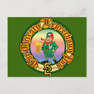 Das Thirsty Leprechaun Pub Postkarte