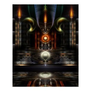 Das Throne Room Fraktal Art Perfect Poster
