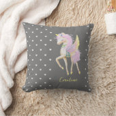 Das Throw Kissen verfügt über ein niedliches Einho (Decke)