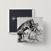 Das Tier von Gevaudan ein junges Mädchen Button (Vorne & Hinten)