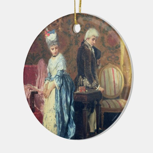 Das tiff der Liebhaber, 1872 (Öl auf Platte) Keramikornament (Links)