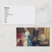 Das tiff der Liebhaber, 1872 (Öl auf Platte) Visitenkarte (Vorne/Hinten)