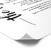 Das Tiger-Gedicht von William Blake Poster (Ecke)