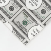Das Tile-Design mit Ihrem Bild auf 100 Dollar-Bild Fleecedecke (Ecke)