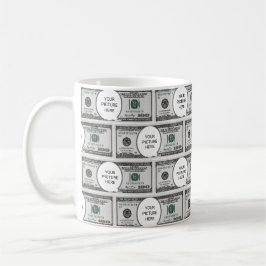 Das Tile-Design mit Ihrem Bild auf 100 Dollar-Bild Kaffeetasse