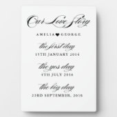 Das Timeline-Zeichen unserer Liebe Fotoplatte (Vorderseite)