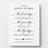 Das Timeline-Zeichen unserer Liebe Fotoplatte (Vorderseite)