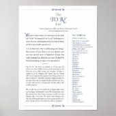 Das "To be List Poster" Poster (Vorne)