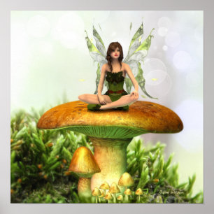 Das Toadstool Feenposter drucken Poster