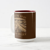 Das Todestal Kalifornien fühlt sich heiß Zweifarbige Tasse (Vorderseite Links)