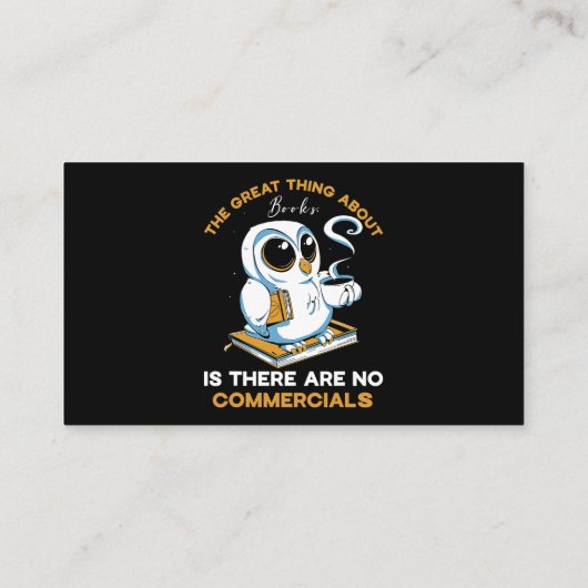 Das Tolle an Büchern ist, dass es kein Komma gibt Visitenkarte (Rückseite)