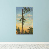 Das Toppen von Riesenspruce für 60 Meter. Segeln Leinwanddruck (Insitu (Holzboden))