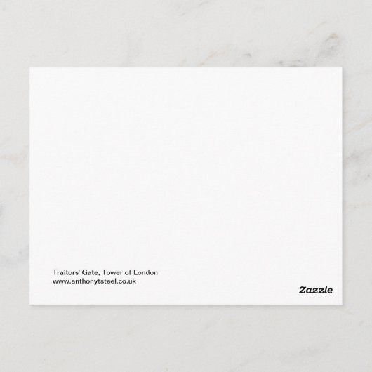 Das Tor der Verräter, der Tower von London Postkarte (Rückseite)
