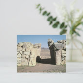 Das Tor des Königs aus den Mauern von Hattusas Postkarte (Stehend Vorderseite)