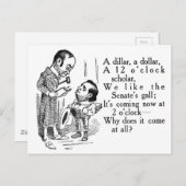 Das Tor des Senats: Politischer Cartoon Postkarte (Vorne/Hinten)