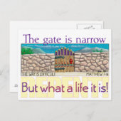 Das Tor ist schmal Postkarte (Vorne/Hinten)