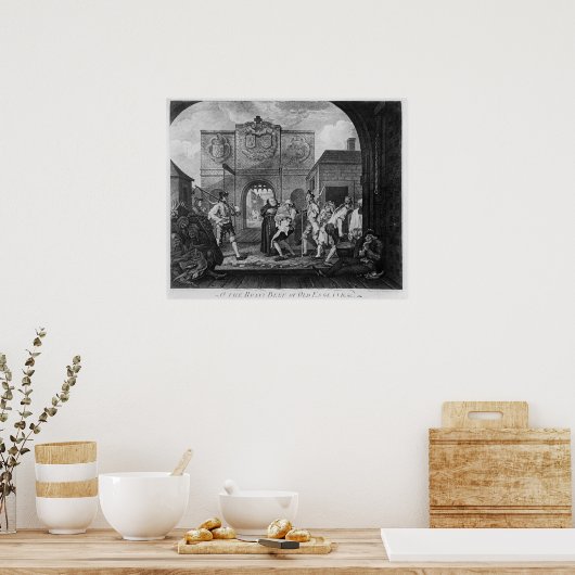 Das Tor von Calais oder das Riffriff Poster (Küche)