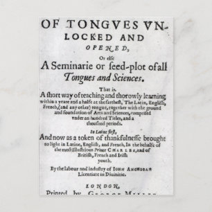 Das Tor von Tongues entriegelt', 1631 Postkarte