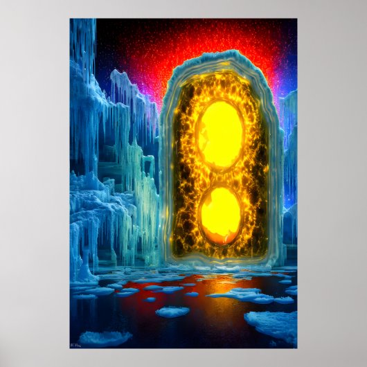 Das Tor zur anderen Seite | AI Art Poster (Vorne)