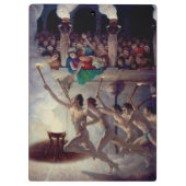 Das Torchrennen, griechische Olympia von N. C. Wye Klemmbrett (Rückseite)