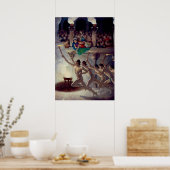 Das Torchrennen, griechische Olympia von N. C. Wye Poster (Küche)