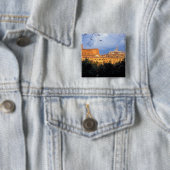 Das toskanische Dorf Sienna, Italien. Button (Beispiel)