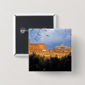 Das toskanische Dorf Sienna, Italien. Button (Vorne & Hinten)