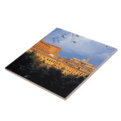 Das toskanische Dorf Sienna, Italien. Fliese (Seite)