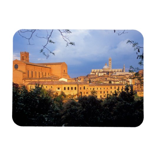 Das toskanische Dorf Sienna, Italien. Magnet (Horizontal)
