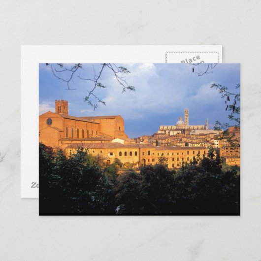Das toskanische Dorf Sienna, Italien. Postkarte (Vorne/Hinten)