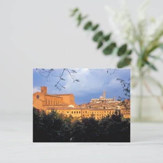 Das toskanische Dorf Sienna, Italien. Postkarte (Stehend Vorderseite)