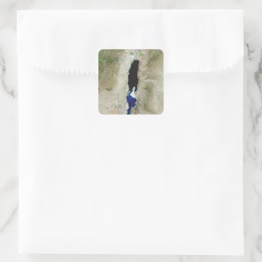 Das tote Meer Quadratischer Aufkleber (Tasche)