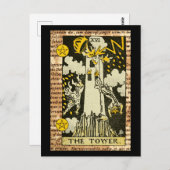 Das Tower Tarot Postkarte (Vorne/Hinten)