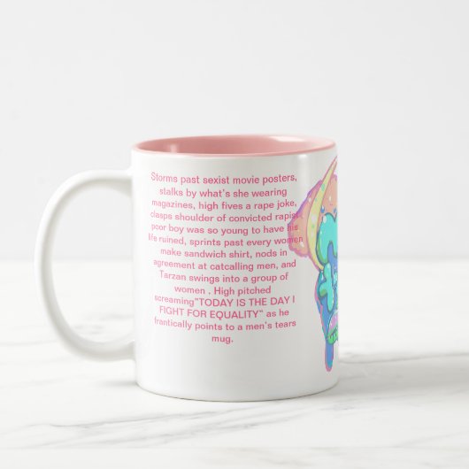 Das Tradgedy, der Kampf, die Riss-Tasse der Männer Zweifarbige Tasse (Links)