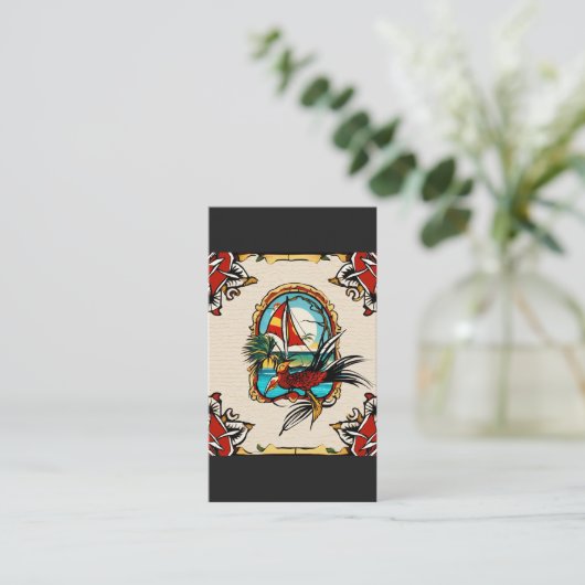 Das traditionelle amerikanische Tatoo-Bild Visitenkarte (Stehend Vorderseite)