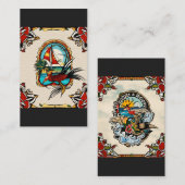 Das traditionelle amerikanische Tatoo-Bild Visitenkarte (Vorne/Hinten)